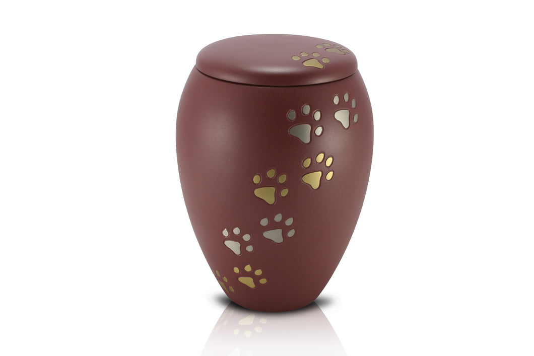 Standard Brass Vase Style Urn B18 including cremation - for pets up to 35kg