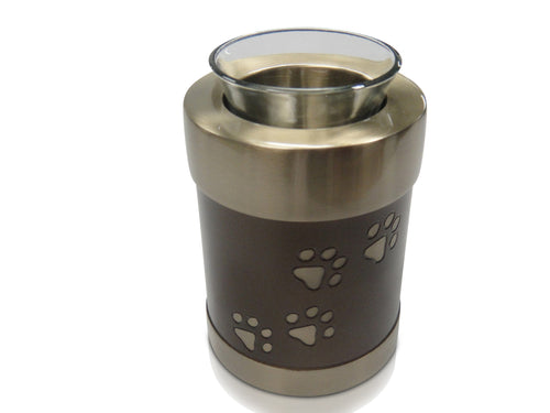 Bronze Tea Light Candle Holder & Urn H1 including cremation - for pets up to 10kg