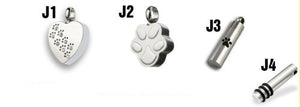 Jewellery - Pendant urns J3 - Does not include necklace or cremation