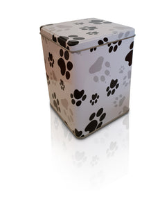 Paw Print Metal Scatter Tins P1(L) Large including cremation - for pets up to 50kg