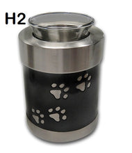 Black Tea Light Candle Holder & Urn H2 including cremation - for pets up to 10kg