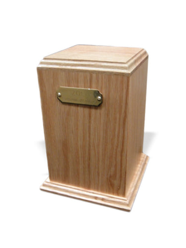 Superior Tall Wooden Urn S3 including cremation - for pets up to 60kg