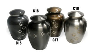 Superior Brass Vase Style Urn C17 including cremation - for pets up to 60kg