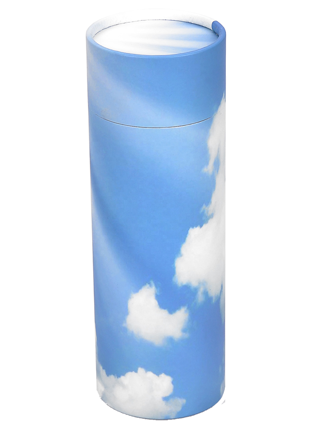 Biodegradable Scatter Tubes Clouds Small T1(S) including cremation - for pets up to 10kg