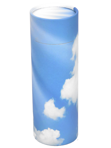 Biodegradable Scatter Tubes Clouds Medium T1(M) including cremation - for pets up from 10-25kg